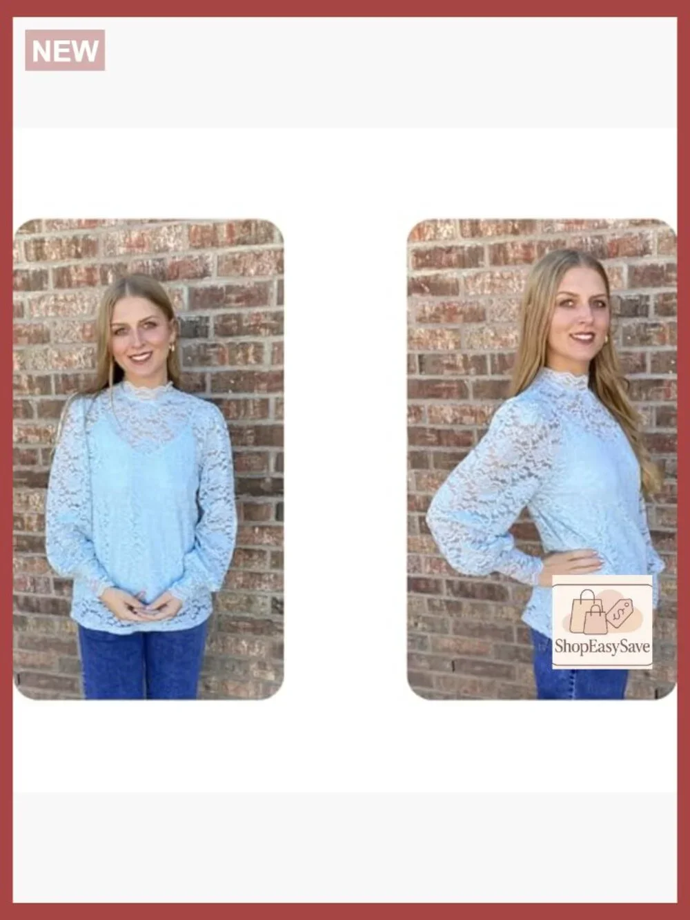 Sheer Lace Long Sleeve Blouse Set Elegant Feminine Vintage Chic Dressy Casual - Picture 5 of 7
